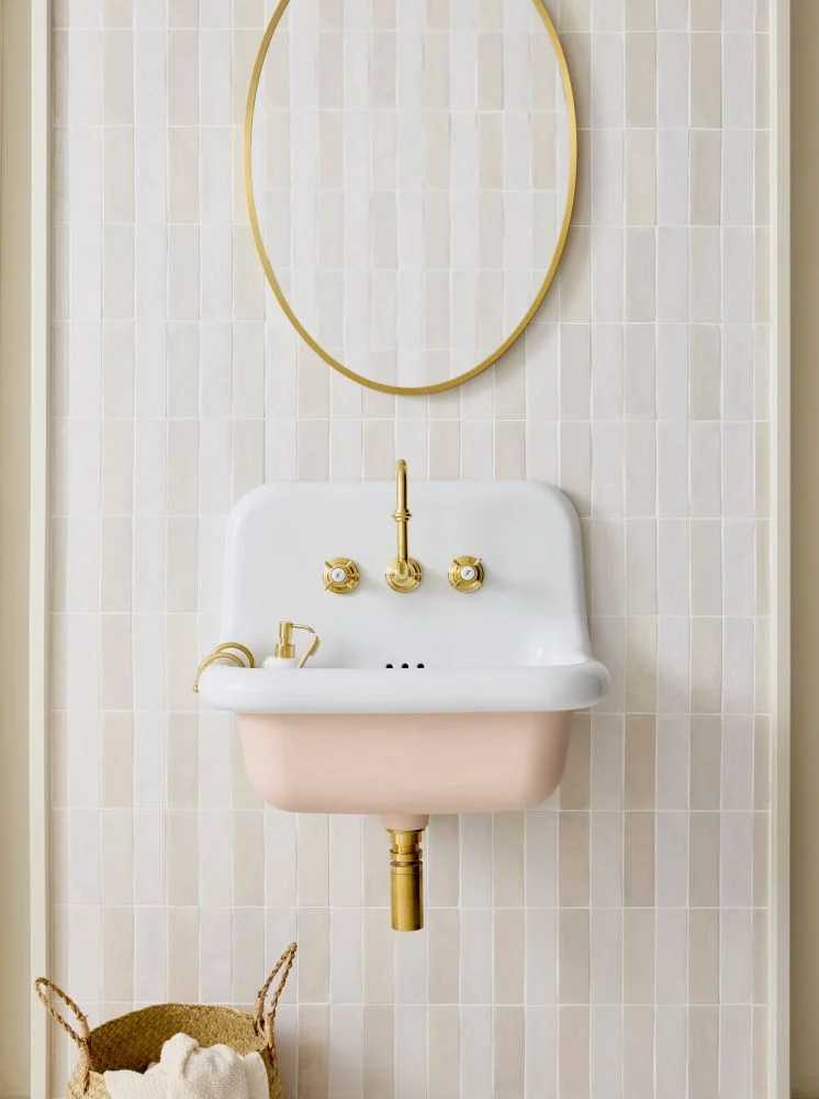 Statement basin in a small bathroom