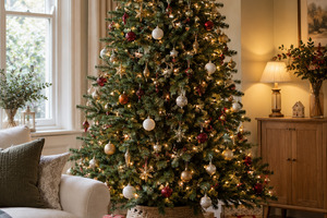 Eight UK artificial Christmas trees compared by realism, size, lights and fit.