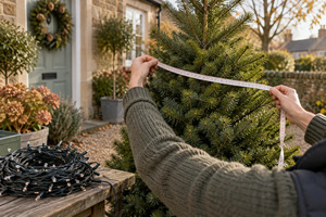 Measure outdoor Christmas lights for a tree, hedge, doorway or fence. Learn the difference between lit length and lead length before buying.