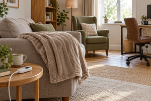 Everyday ways to use a heated throw, with practical cable and placement checks.